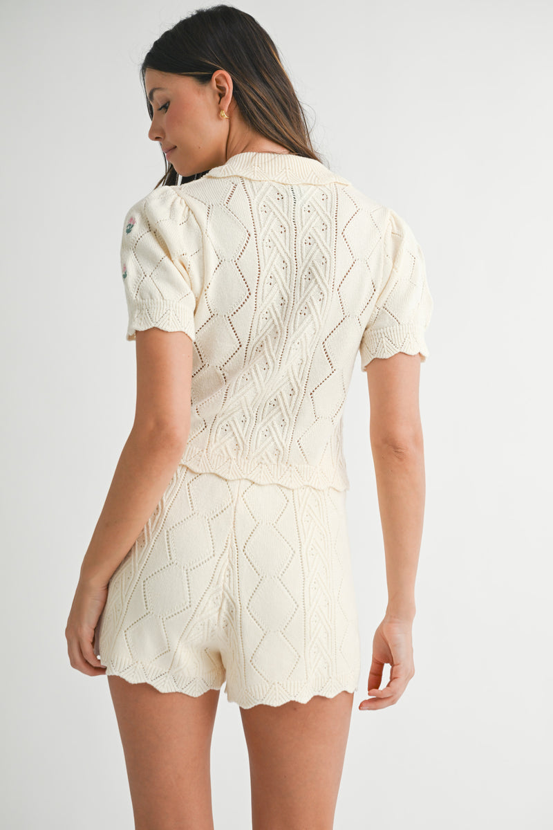 SURY EMBROIDERED TOP SHORTS SET