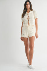SURY EMBROIDERED TOP SHORTS SET