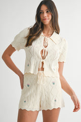 SURY EMBROIDERED TOP SHORTS SET