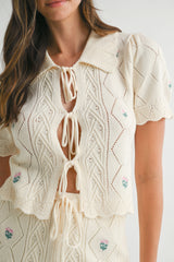 SURY EMBROIDERED TOP SHORTS SET