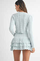 LUCY KNIT CARDIGAN MINI SKIRT SET