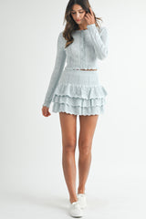 LUCY KNIT CARDIGAN MINI SKIRT SET