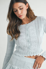 LUCY KNIT CARDIGAN MINI SKIRT SET