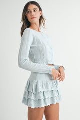 LUCY KNIT CARDIGAN MINI SKIRT SET