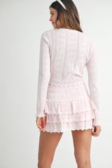 LUCY KNIT CARDIGAN MINI SKIRT SET