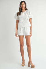 ZORALEE LABBER TOP AND SHORT SET