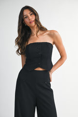 SIKA TUBE BUTTON DOWN TOP AND PANTS SET
