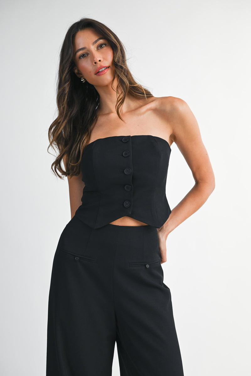 SIKA TUBE BUTTON DOWN TOP AND PANTS SET