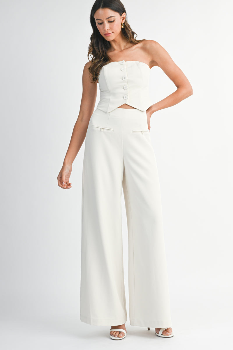 SIKA TUBE BUTTON DOWN TOP AND PANTS SET