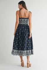 ELIZA EMBROIDERED CROP TOP AND MIDI SKIRT SET