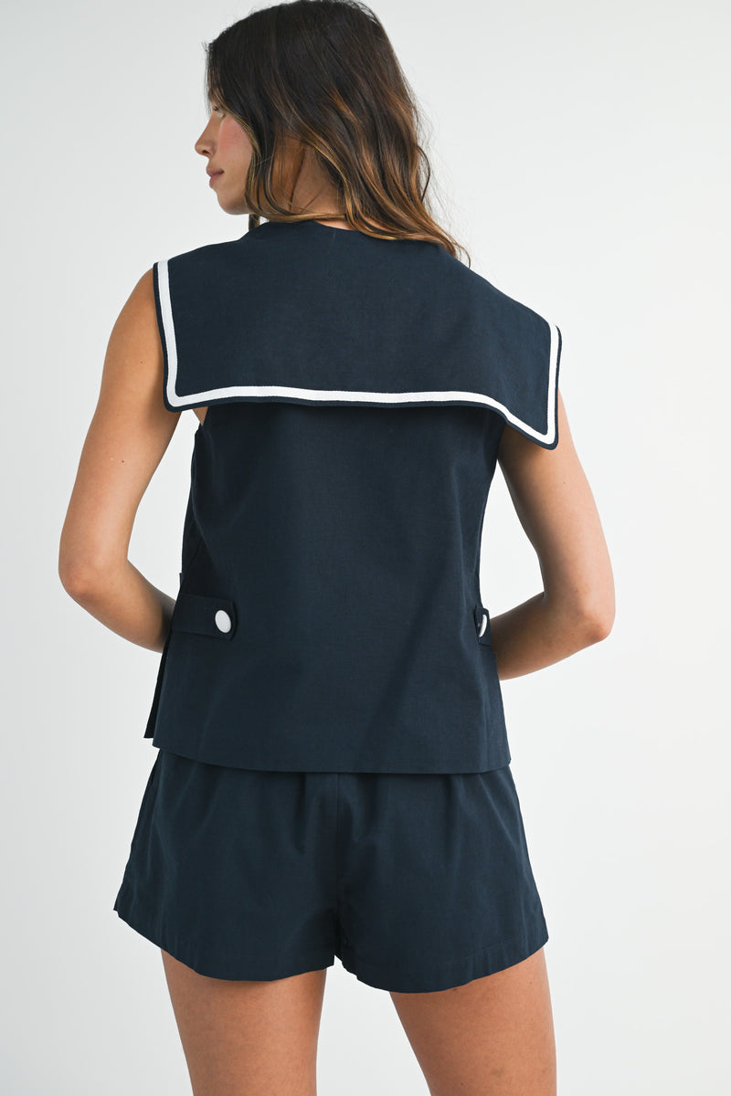 LALEY SAILER VEST SHORTS SET