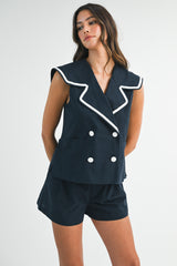 LALEY SAILER VEST SHORTS SET