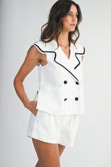 LALEY SAILER VEST SHORTS SET