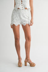 LACE CAMI TOP AND SHORTS SET
