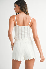 SEVYN BUTTON FRONT KNIT TOP AND SHORTS SET