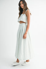 ROBERTA SLEEVELESS TOP AND MIDI SKIRT SET