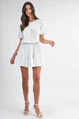 DIONNE LACE RUFFLE TOP SKIRT SET