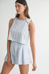 KENDALL CROP TOP AND SHORTS SET