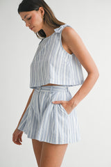 KENDALL CROP TOP AND SHORTS SET