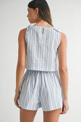 KENDALL CROP TOP AND SHORTS SET