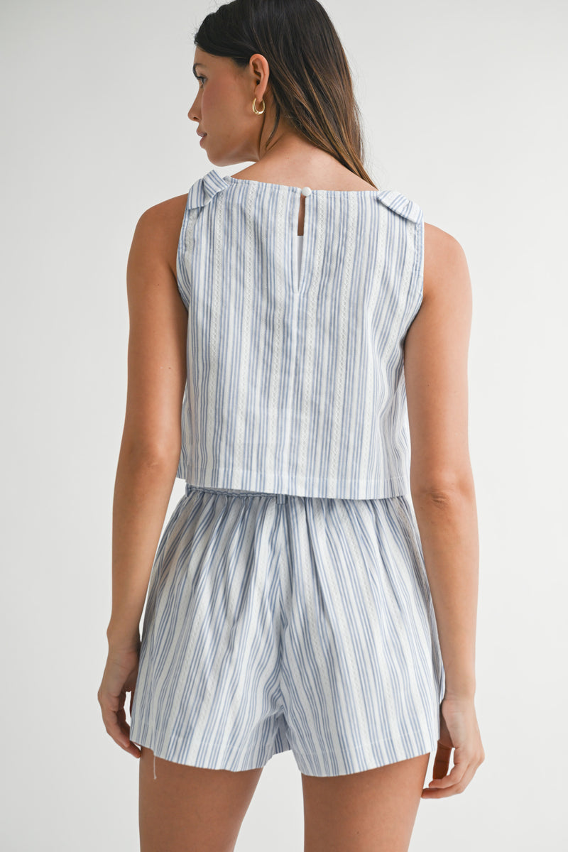 KENDALL CROP TOP AND SHORTS SET