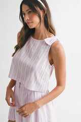 KENDALL CROP TOP AND SHORTS SET