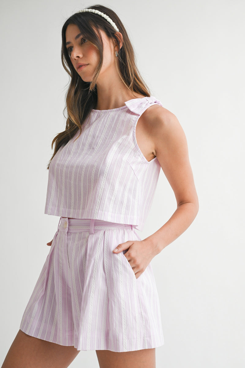 KENDALL CROP TOP AND SHORTS SET