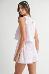 KENDALL CROP TOP AND SHORTS SET