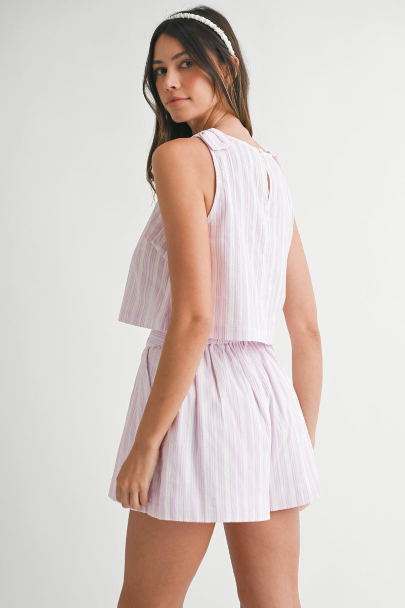 KENDALL CROP TOP AND SHORTS SET