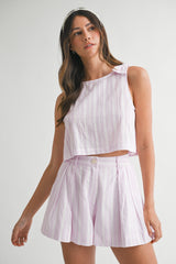KENDALL CROP TOP AND SHORTS SET