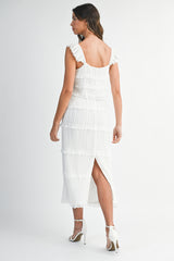 ZIA CHIFFONE TOP AND MIDI SKIRT SET