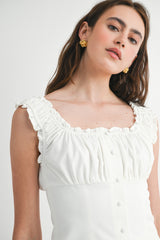 MARLEE SQUARE NECKLINE TOP AND SHORTS SET