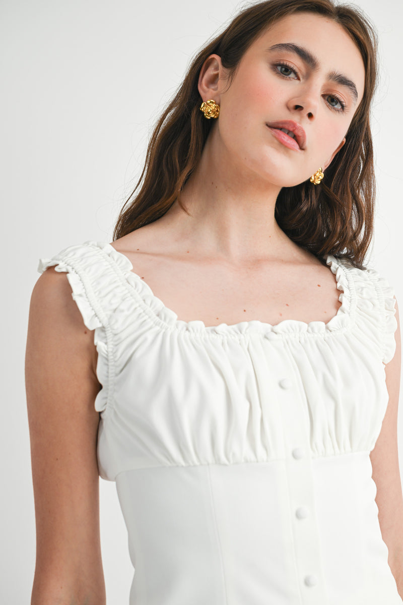 MARLEE SQUARE NECKLINE TOP AND SHORTS SET