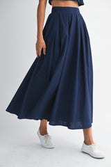 HUNTER FRILLED TOP AND MIDI SKIRT SET