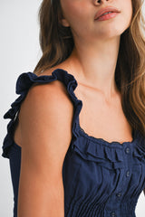 HUNTER FRILLED TOP AND MIDI SKIRT SET