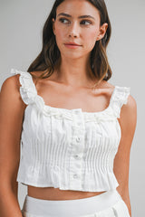 HUNTER FRILLED TOP AND MIDI SKIRT SET
