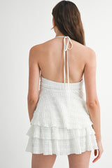 KLARA TOP TIERED MINI SKORT SET