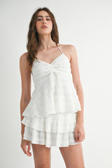 KLARA TOP TIERED MINI SKORT SET
