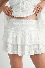 KLARA TOP TIERED MINI SKORT SET