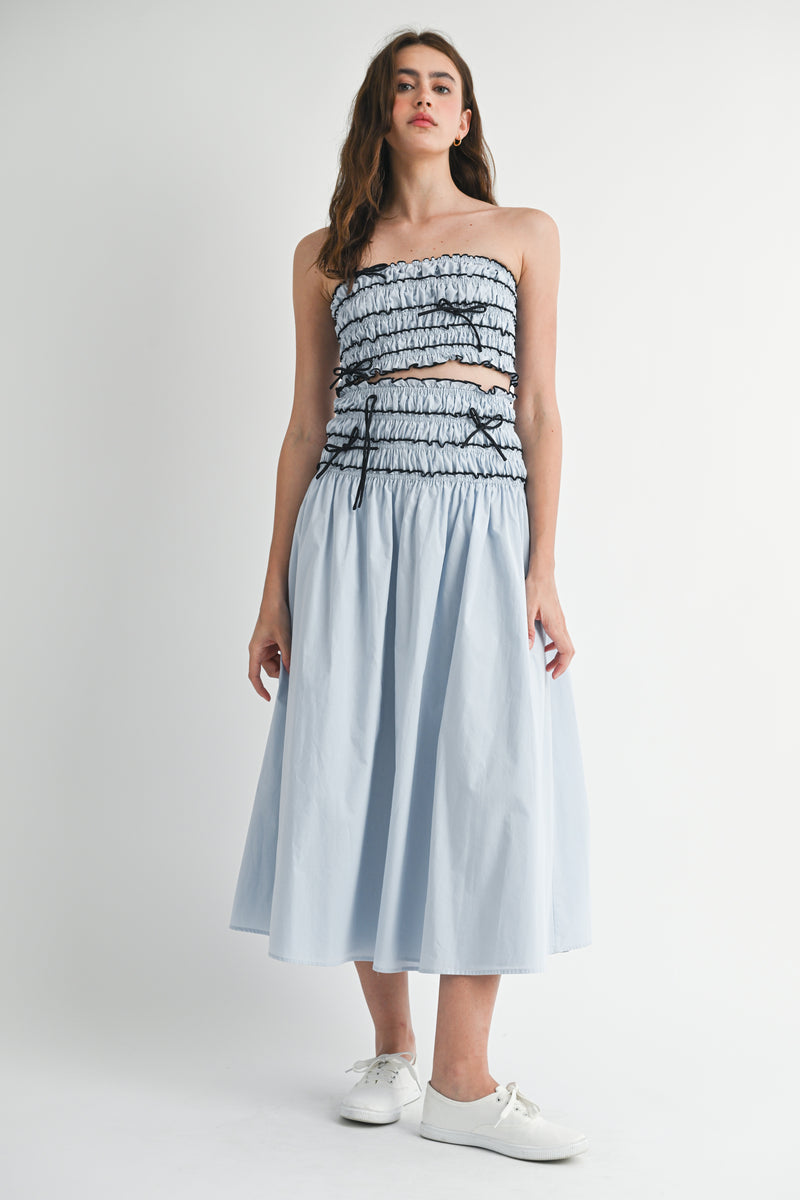 MARYAM TUBE TOP MIDI SKIRT SET