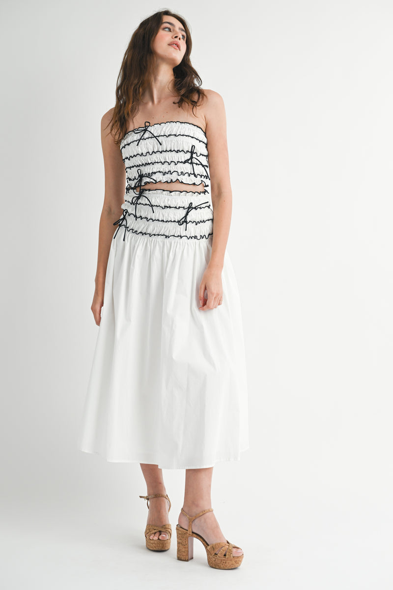 MARYAM TUBE TOP MIDI SKIRT SET