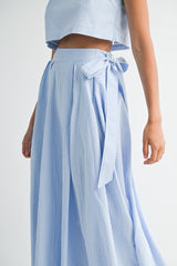 LAYLA SLEEVELESS COLLAR TOP AND SKIRT SET