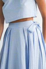 LAYLA SLEEVELESS COLLAR TOP AND SKIRT SET