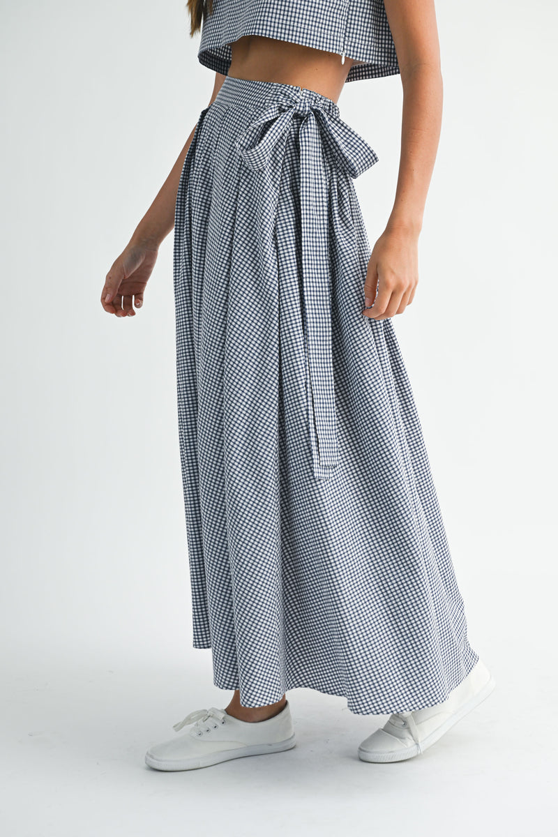 LAYLA SLEEVELESS COLLAR TOP AND SKIRT SET