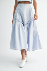 SKYLA SLEEVELESS COLLAR TOP AND SKIRT SET