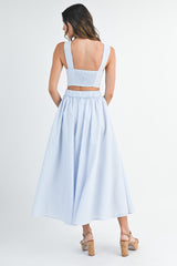 DANICA SLEEVELESS TOP AND MIDI SKIRT SET