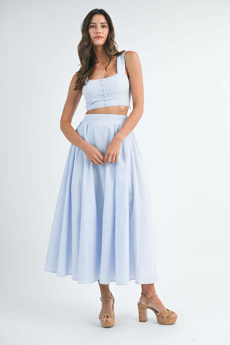 DANICA SLEEVELESS TOP AND MIDI SKIRT SET