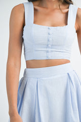 DANICA SLEEVELESS TOP AND MIDI SKIRT SET