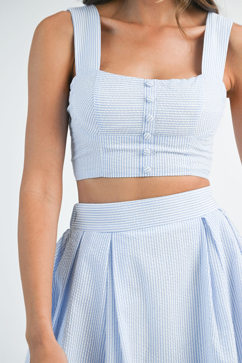 DANICA SLEEVELESS TOP AND MIDI SKIRT SET