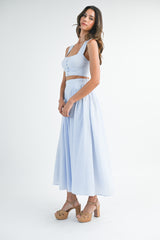 DANICA SLEEVELESS TOP AND MIDI SKIRT SET